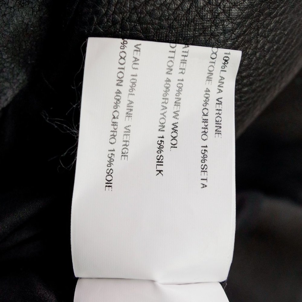 Rick Owens Mixed Leather Motorcycle Jacket - Picture 7 of 8